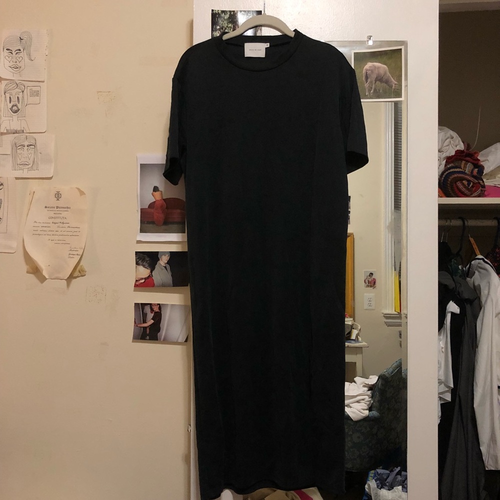 Which We Want Small Black Pique Cotton Dress